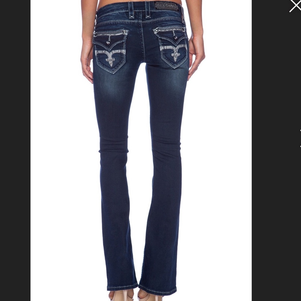 Rock Revival “leah” boot cut blue jeans